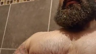 Taking a shower