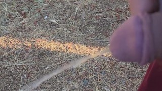 Pissing outside