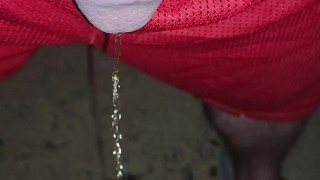 Early morning pee outside