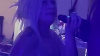 *ENDLESS THROAT* Watch CHLOE BLACC throat this big black dick in the black light!!