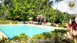 Lesbian pool party