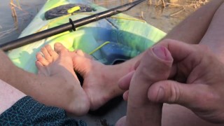 Risky Kayak Masturbation & Orgasm While Out On The Lake