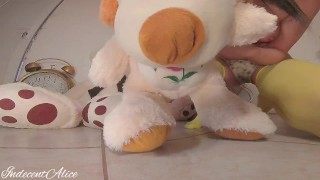 Cute Girl Plays with Her Plushie's Nose/Golden Shower Fetish