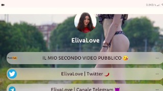 ElivaLove - Ragazza con Lentiggini sborrata in faccia nel giardino di casa