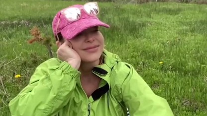 Horny Mature Milf uses Bear Spray to CUM in forrest