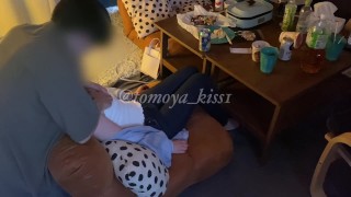 【個人撮影】サークルの宅飲みで友達が買い出しに行った隙に、女子大生のセフレとハメ撮りセックス
