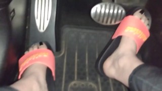 Pedal pumping in my Adidas slides