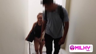 Thaina Fields goes out to the street to look for a horny male to fuck him.