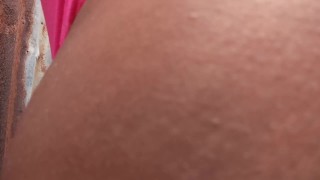HOT EBONY SEDUCE NEIGHBOUR PEE IN PANTIES💦