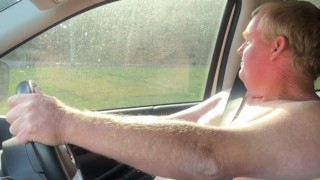 Driving Naked and Wanking