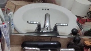 Solo Bathroom cumshot