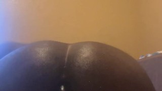 Hung bbc uses butt plug