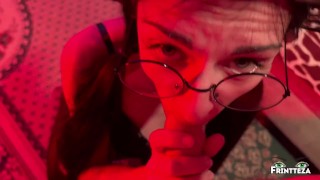 Cute Horny Halloween Witch Gets DeepThroat and Anal Creampie