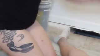 Rimmy surprising her man at work with a rimmer