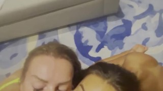 Two Russian Whores Monika Fox And Elen Million Sucked Hard On Guy's Cock And Gave It In Ass