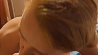 Little Petite Slut Sucks Step-Bro