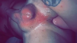 Stretching my ass with 12inch dildo