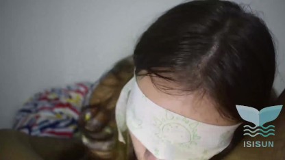 Fucking my best friend's girlfriend's wet pussy through her panties with cumshot on her ass