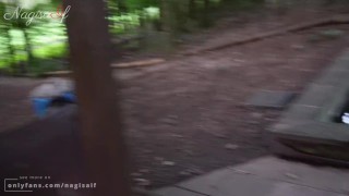 Cute Femboy blowing his BF's cock during a hike - NagisaIf's Adventure Blog #01
