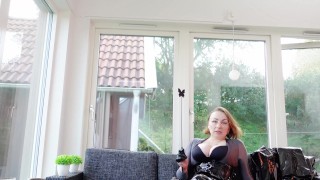 FemDom POV strap-on video: jerk off instructions and goon, dirty talking Mistress