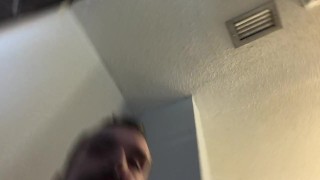 Bathroom jerk session. Shooter.