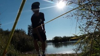 Caught wanking I stop my masturbation session outdoor but I still crave to cum cause I'm a horny boy