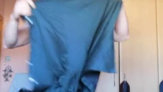 LongJohn0Hara changing from his gym gear into his dinner date green date suite