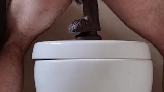 Hairy Teen Boy In Panties Rides Big Dildo