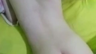 POV filling a tight femboy ass with cum