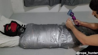 mummified slave gets ruined orgasm