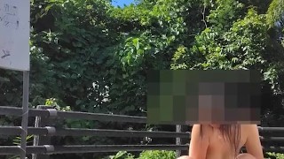 駐車場で全裸オナニーしました～💓💓💓💓💓