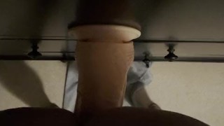 Cum Lube Giant Anal Dildo. My Butthole Can’t Take the Whole Dildo!
