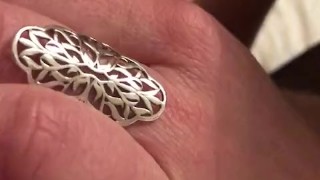 my first video in 2017 I suck him and jerk him off to make him cum on my small tits