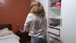 You can't fuck me, come in my ass with my jeans on, stepmother asks well-endowed stepson