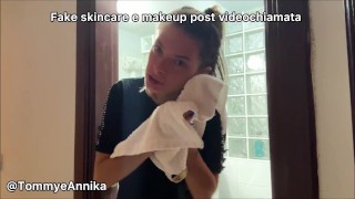 Annika INCINTA - daily routine con scopata outdoor e indoor e sborrata in bocca. Dialogo in italian