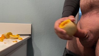 Jerking my Whole Cock off with A Butternut Squash