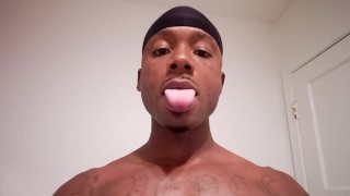 Showing off long tongue (Fetish).