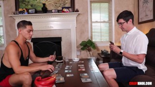 Geeky Guy with Glasses Fucks his Jock Buddy with his Thick Nerd Cock RAW