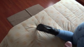 Stepson is very excited and I allow him to cum in my ass with his jeans on