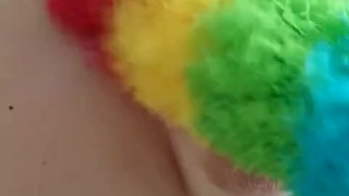 duster cleaning the dust from my curvy wife