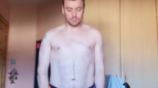 LongJohn0Hara getting out of his beach wear and going into the shower