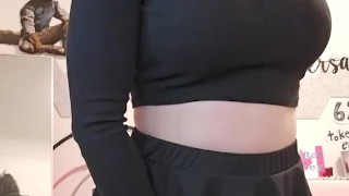 Secret dildo ride on brunette camgirl livestream