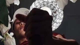 a lot of saliva and masturbation