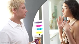 PASSIONHD Layla Jenner Gets Coffee And Cock During Study Break