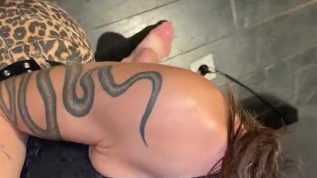 Goth teen squirts everywhere and gets her little ass fucked