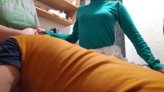 Our horny neighbor licked our pussies with dirty talk - IkaSmokS