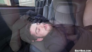 BAITBUS - Alex Mecum Is Blindfolded Not Knowing He's Getting A Blowjob From Handsome Jack Winters