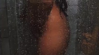 Watch me rub my big tits while I bathe