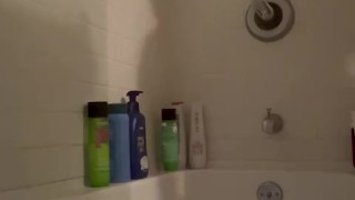Bbw taking a shower