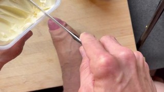 Fat huge Dick Food Porn Cheese Jam